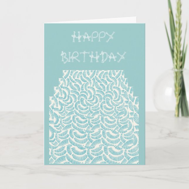 Japanese Design Greeting Card - "Happy Birthday" (Front)