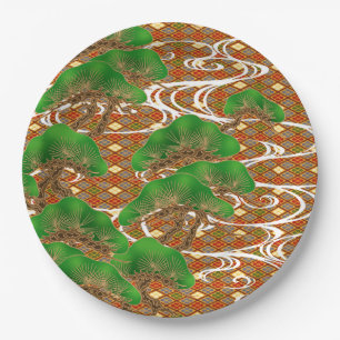 Japanese design party paper plates