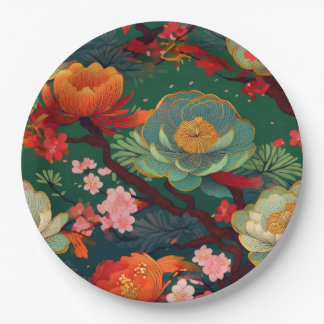 Japanese design party paper plates