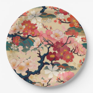 Japanese design party paper plates