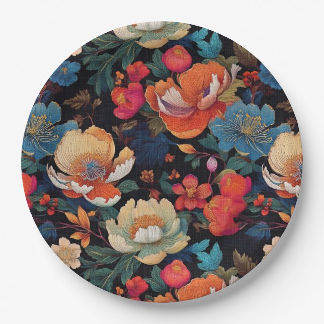 Japanese design party paper plates (Front)