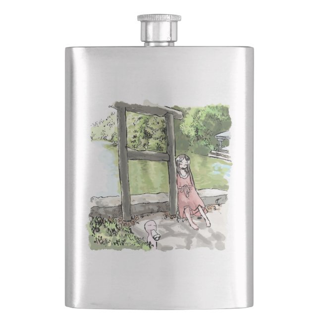 Japanese destroyer Isairego Hip Flask (Front)