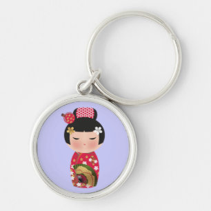 Japanese doll keychain