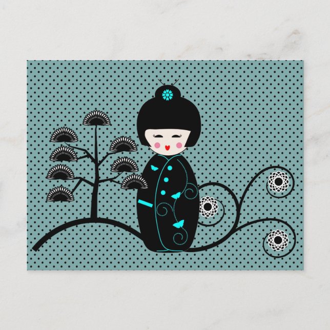 Japanese Doll Postcard (Front)