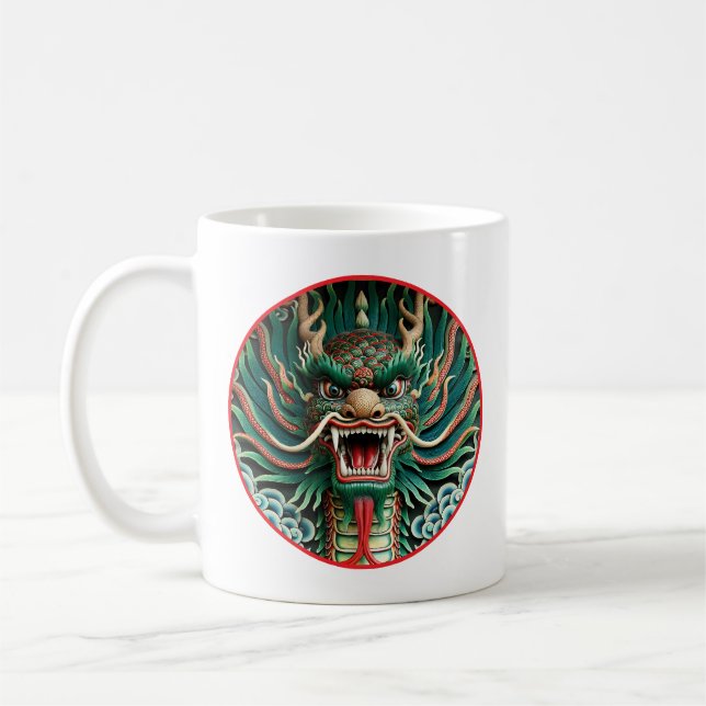 Japanese Dragon and Shinto-Buddhist traditions Coffee Mug (Left)