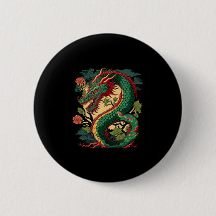Japanese Dragon Anime Japan Chinese Dragons Tattoo 2 Inch Round Button