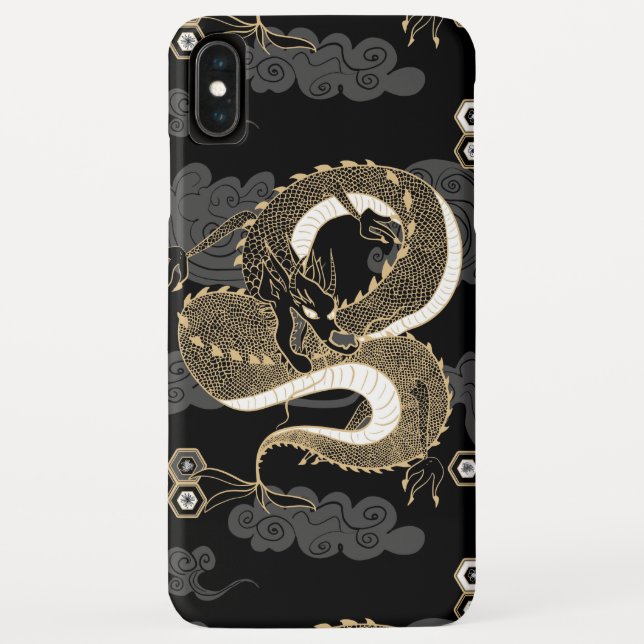 Japanese Dragon Black and Gold Case-Mate iPhone Case (Back)