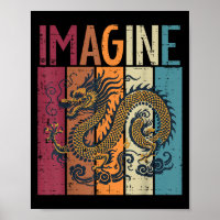 Japanese Dragon Imagine Retro Fantasy Mythical Men
