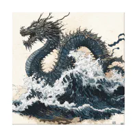 Feminine Wave by Katsushika Hokusai Printed Art Tights