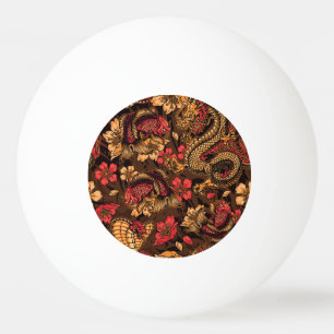 Japanese dragon koi pattern. ping pong ball