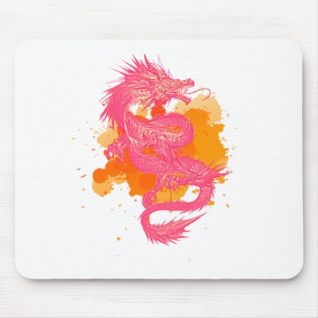 Japanese dragon mouse pad (Front)