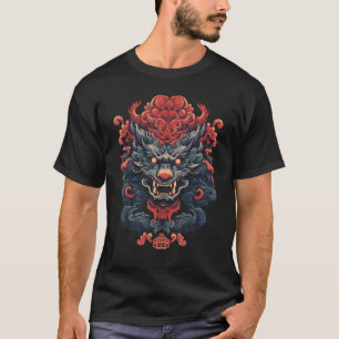 Japanese Dragon Netsuke Carving Art Design T-Shirt
