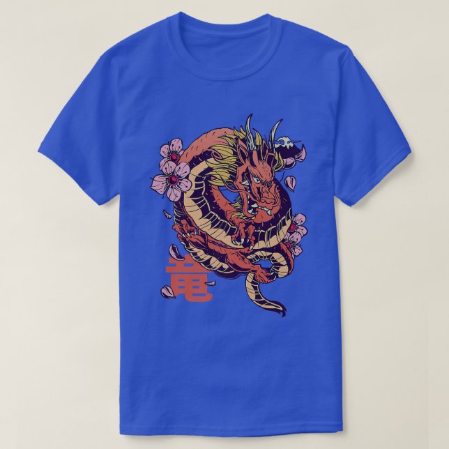 Japanese Dragon Sakura  T-Shirt (Design Front)