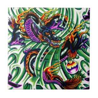 Japanese Dragon Tattoo Tile