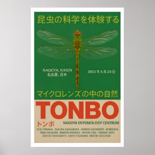 Japanese Dragonfly Entomology Exhibition Poster