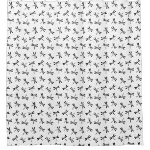 Japanese Dragonfly Pattern, Black and White