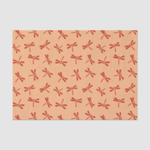 Japanese Dragonfly Pattern, Mandarin Orange Tissue Paper