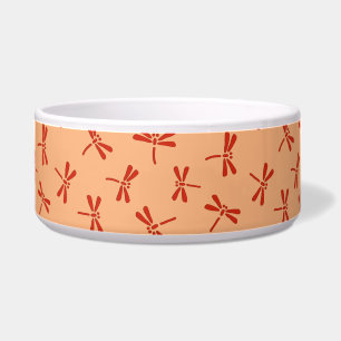 Japanese Dragonfly Pattern, Pastel Orange