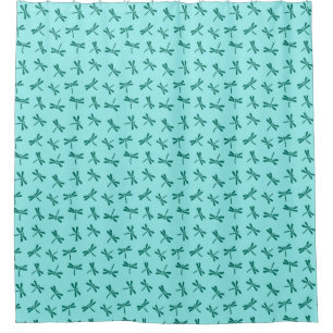 Japanese Dragonfly Pattern, Turquoise and Aqua