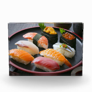 Japanese Elegance – Lacquer Plate Sushi Photo Bloc Block