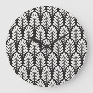 Japanese Elegance: Ornamental Vintage Pattern Large Clock
