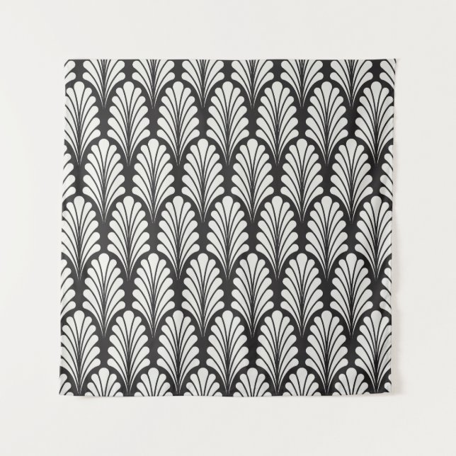Japanese Elegance: Ornamental Vintage Pattern Tapestry (Front)