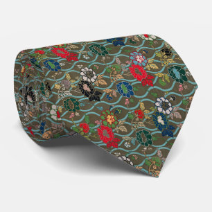 Japanese Elegance: Vintage Floral Tie