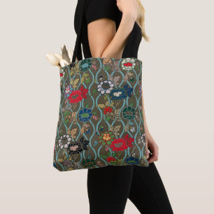 Japanese Elegance: Vintage Floral Tote Bag