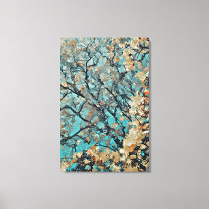 Japanese Evening Autumn Leaves Canvas Print