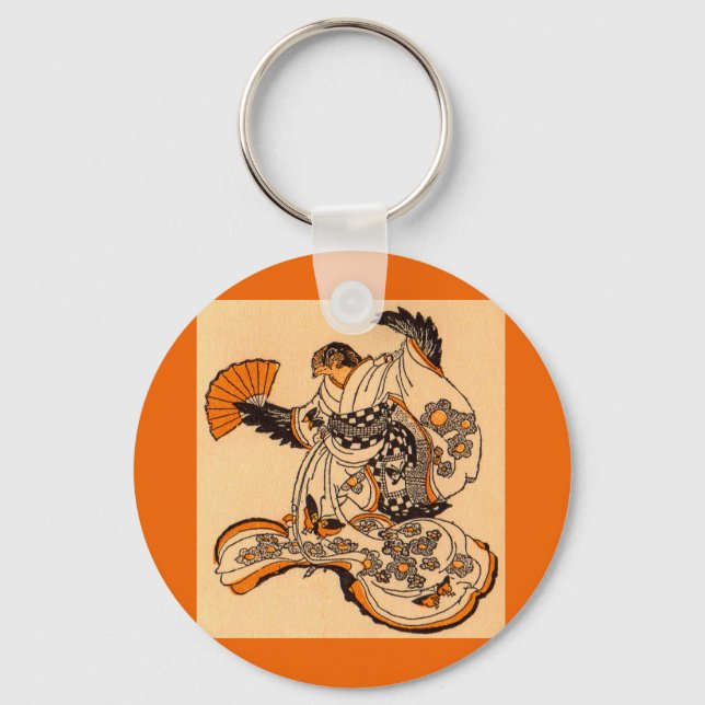 Japanese fairytale The Tongue Cut Sparrow Keychain (Front)