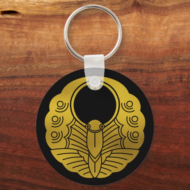 Japanese Family Crest-Butterfly Keychain (Front)