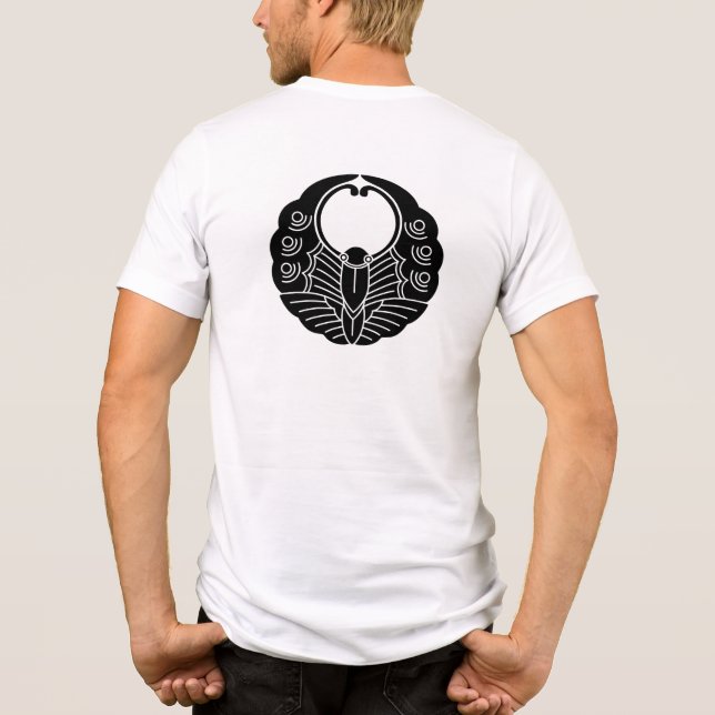 Japanese Family Crest-Butterfly Tri-Blend Shirt (Back)