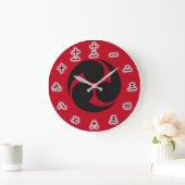 Japanese Family Crest (Kamon) Large Clock (Home)