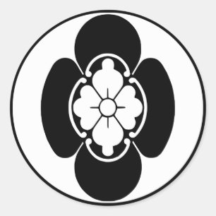 Japanese Family Crest(KAMON) of the Hotta's Classic Round Sticker