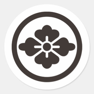 Japanese Family Crest KAMON Symbol Classic Round Sticker