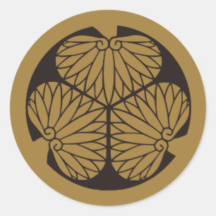 Japanese Family Crest KAMON Symbol Classic Round Sticker