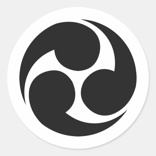 Japanese Family Crest KAMON Symbol Classic Round Sticker (Front)