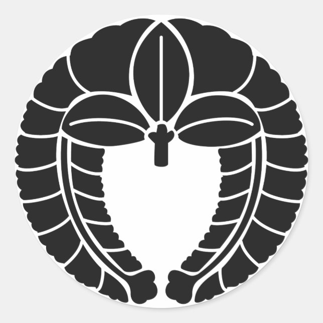 Japanese Family Crest (KAMON) Symbol Classic Round Sticker (Front)