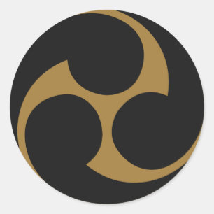 Japanese Family Crest KAMON Symbol Classic Round Sticker