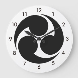 Japanese Family Crest (KAMON) Symbol Large Clock