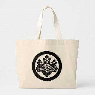 Japanese Family Crest KAMON Symbol Large Tote Bag