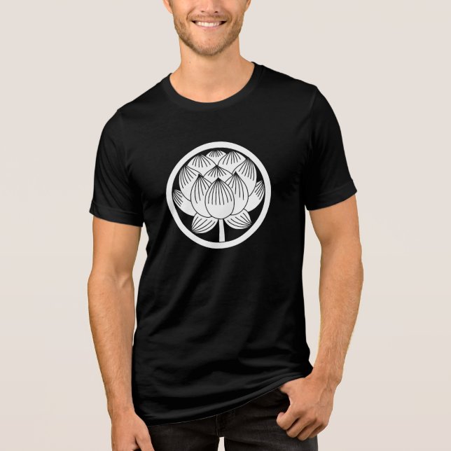 Japanese Family Crest-Lotus Tri-Blend Shirt (Front)