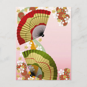 Japanese Fan 3 Postcard