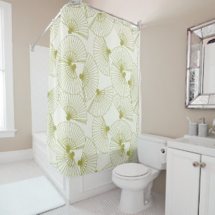 Japanese Fan Design Shower Curtain