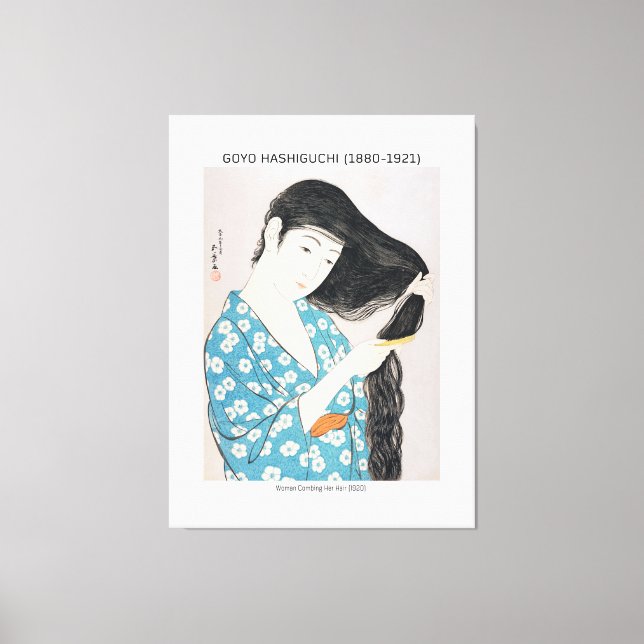 Japanese Female beauties - Goyō Hashiguchi Canvas Print (Front)