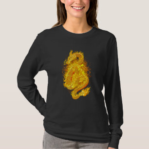 Japanese Fire Dragon Sad Aesthetic Edgy Streetwea T-Shirt