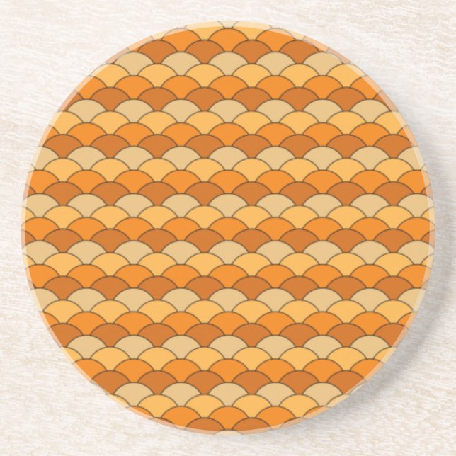 Japanese Fish Scale Pattern Coaster (Front)