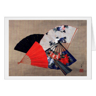 Japanese Five Fans, Hokusai, Ukiyoe