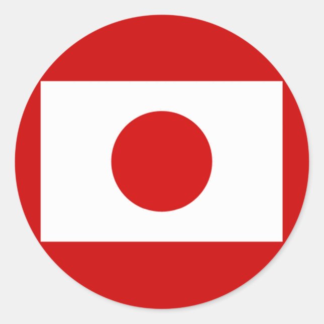 Japanese Flag Classic Round Sticker (Front)