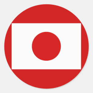 Japanese Flag Classic Round Sticker